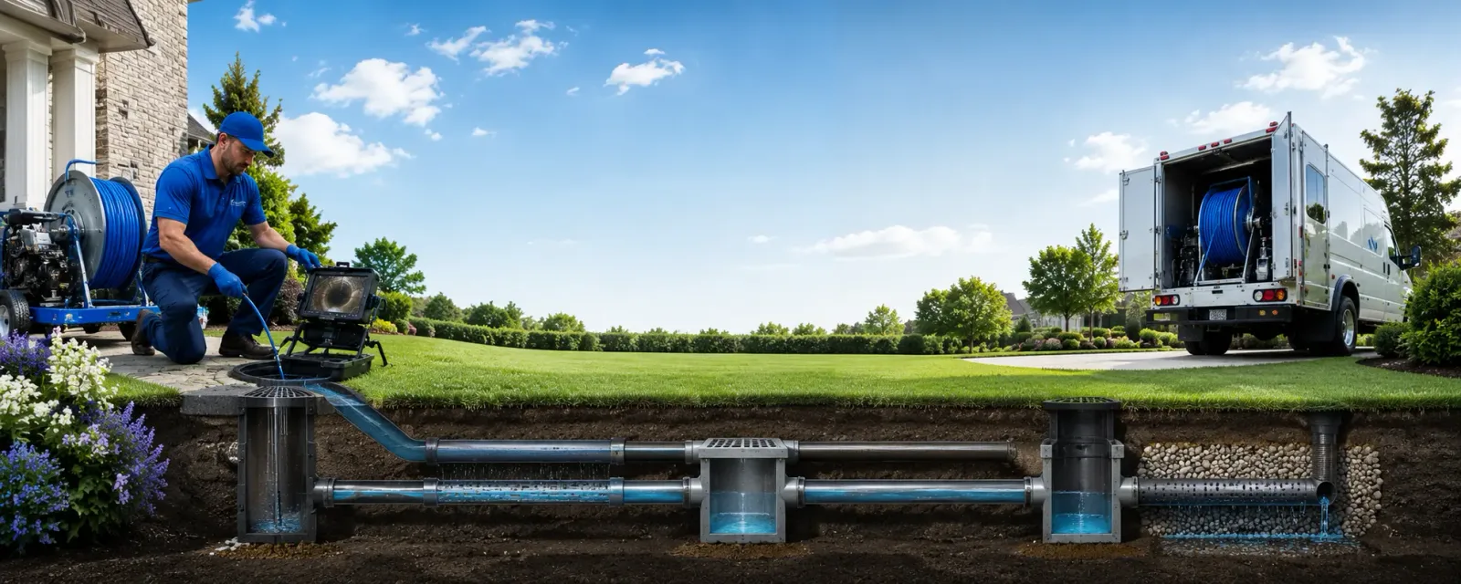 Outdoor drain cleaning information for Elgin, OH